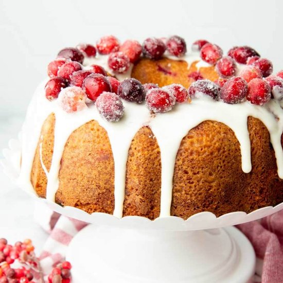 Orange Cranberry Christmas Cake