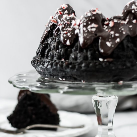 Chocolate peppermint bundt cake