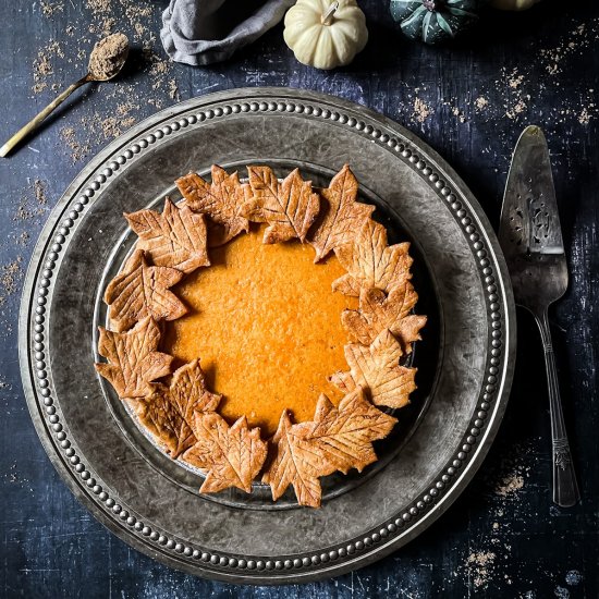 Chai spiced pumpkin pie