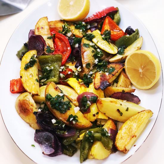 Roasted Vegetables with Chimichurri