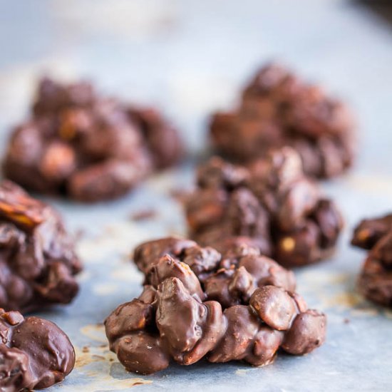 Choc Peanut  Cranberry Clusters