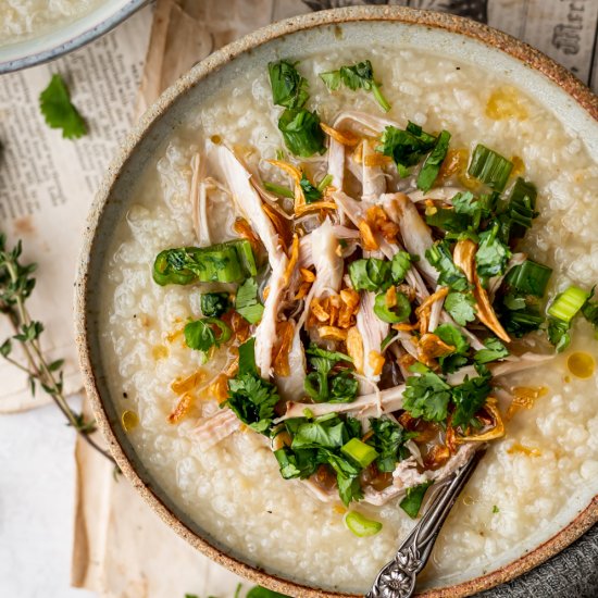 Leftover Thanksgiving Turkey Congee