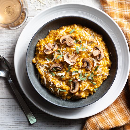 Mushroom and Pumpkin Risotto