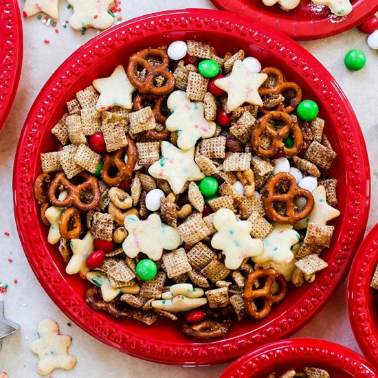 Sugar Cookie Christmas Snack Mix