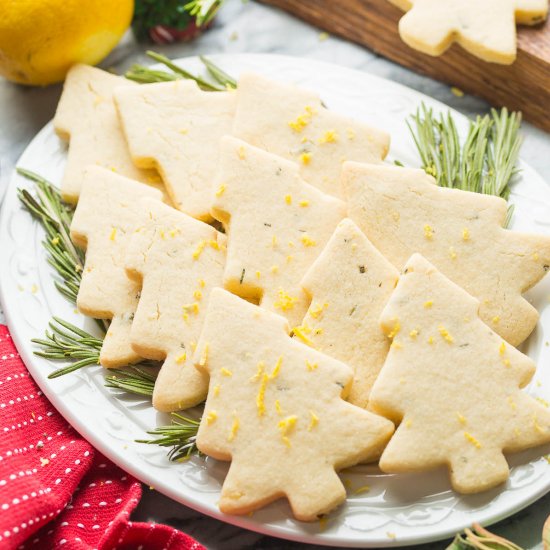 Rosemary Lemon Tree Cookies