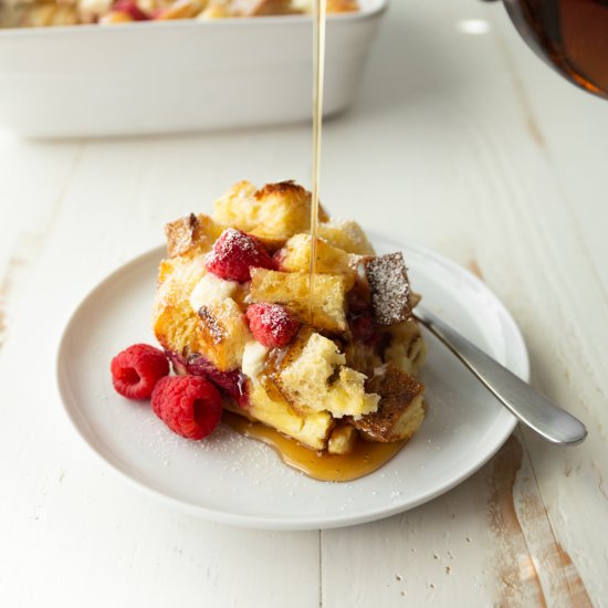 Raspberry French Toast Bake