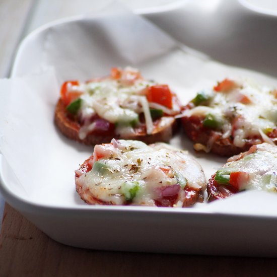 Sweet Potato Pizza Bites