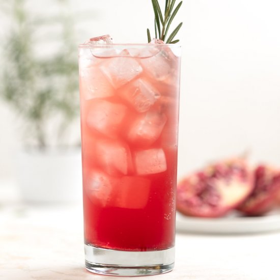 Healthy Ginger Pomegranate Cocktail