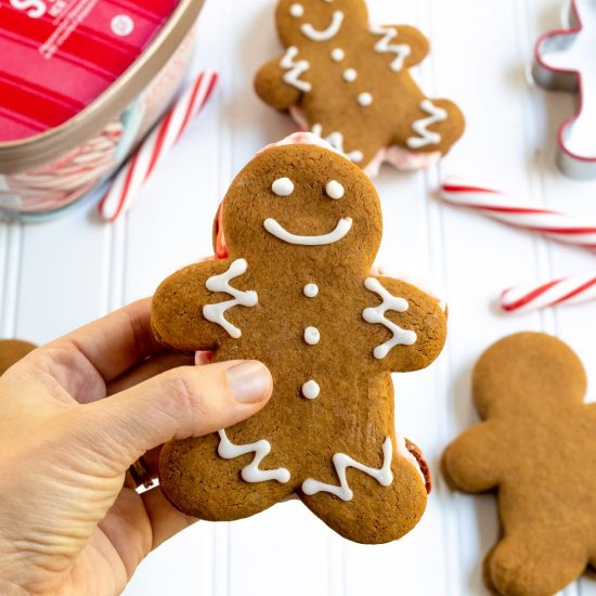 Gingerbread ice cream sandwiches