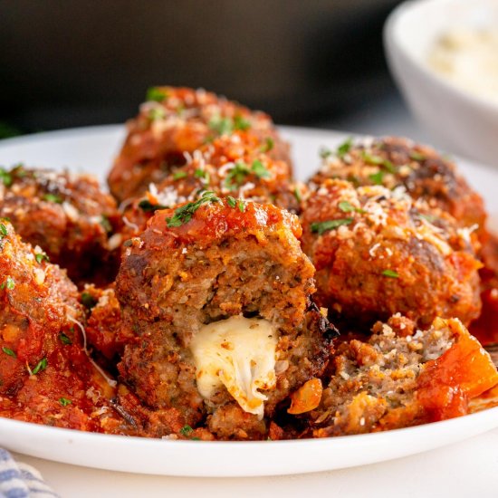 Mozzarella Cheese Stuffed Meatballs