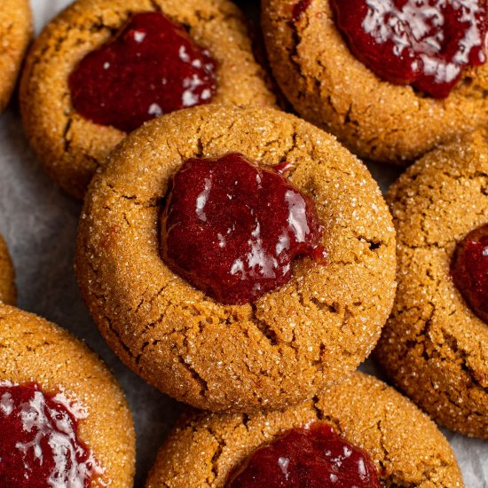 Ginger thumbprint cookies