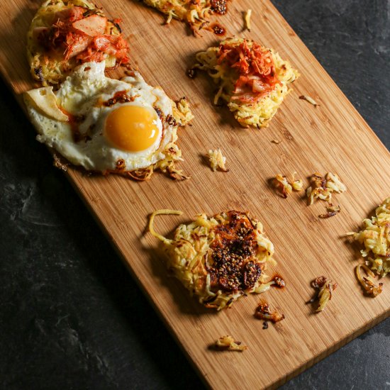 Crispy Kohlrabi Hash Browns