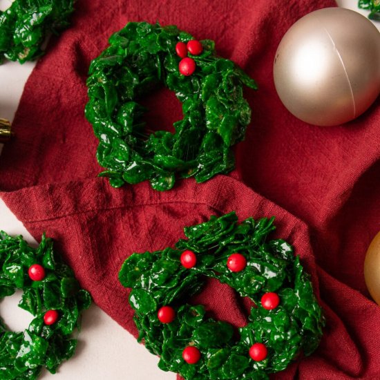 Cornflake Christmas Wreaths