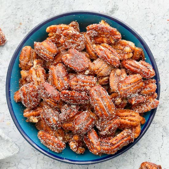 Stovetop Candied Pecans