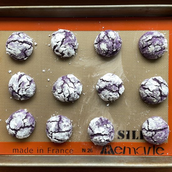 Ube Crinkle Cookies