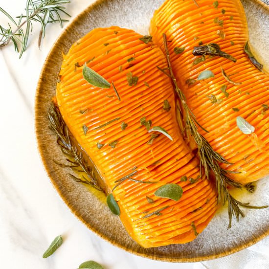 Hasselback butternut squash