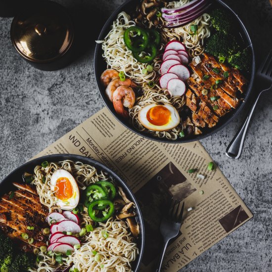 Chicken Ramen Noodle Bowl