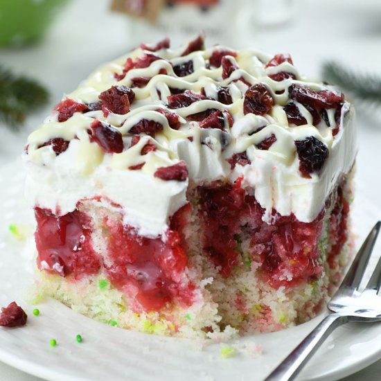 Christmas Cranberry Poke Cake