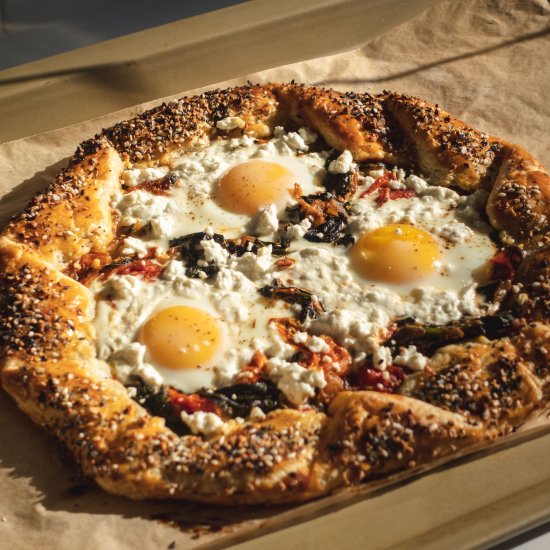 Tomato, Feta and Egg Galette