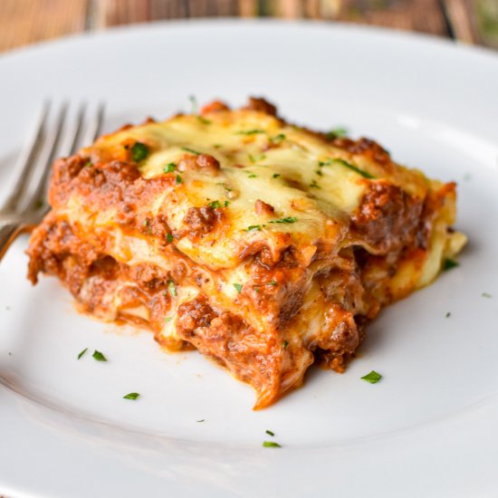 Low FODMAP Lasagna Bolognese