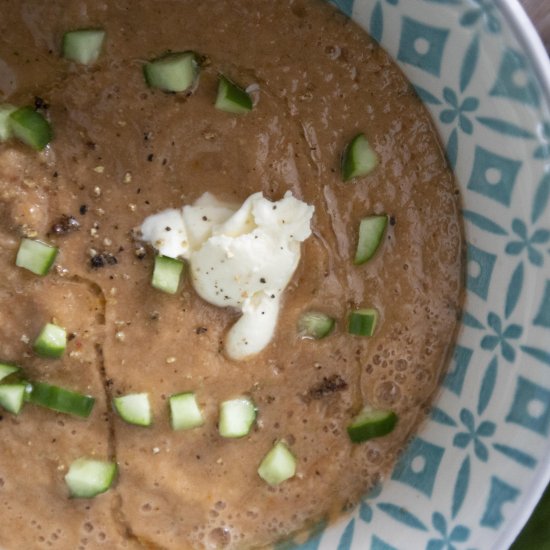 Gazpacho with sour cream