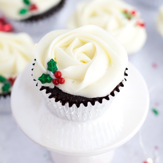 Christmas Chocolate Cupcakes