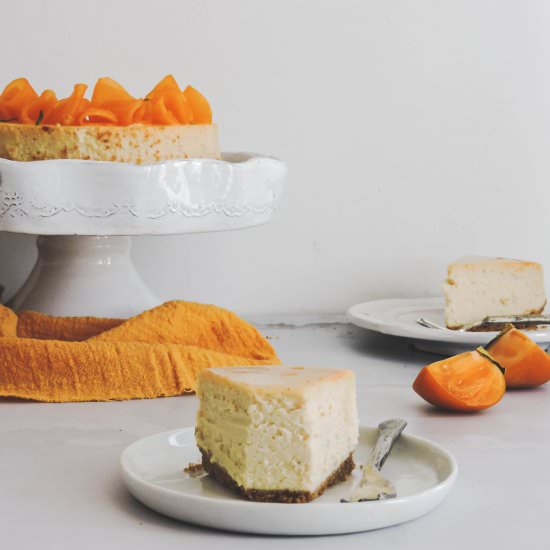 Persimmon Honey Kinako Cheesecake