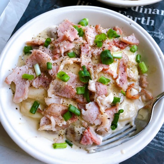 Korean Carbonara Tteokbokki