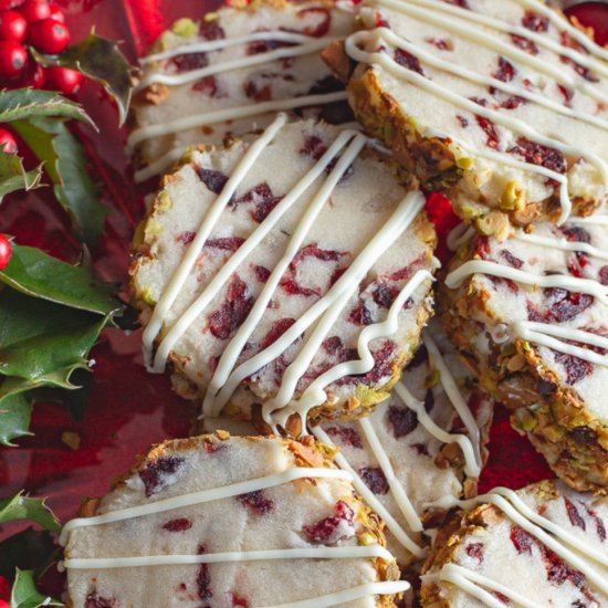 Cranberry Pistachio Shortbread