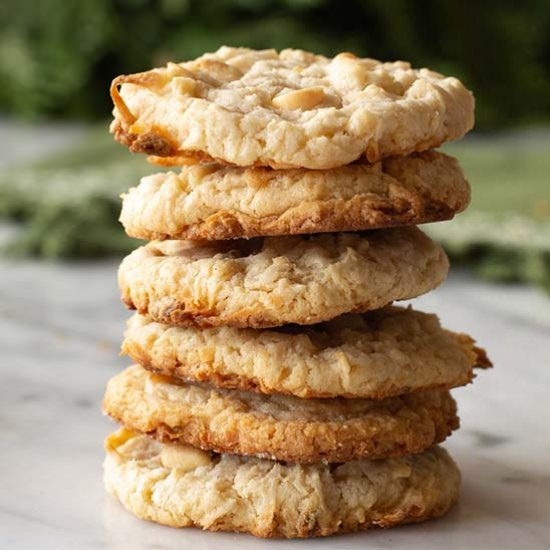 White Chocolate Coconut Cookies