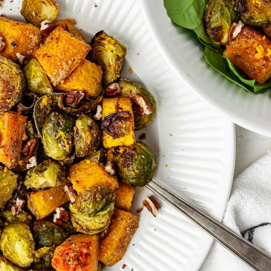 Rosemary Squash & Brussels Sprouts