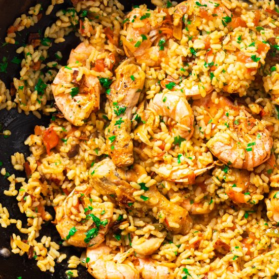 Shrimp and Chicken Paella