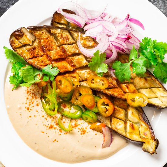 Baked Eggplant with Tahini