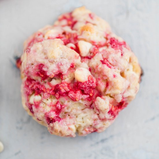 Raspberry White Chocolate Scones