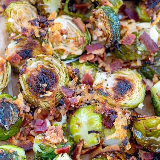 Bacon Parmesan Brussels Sprouts