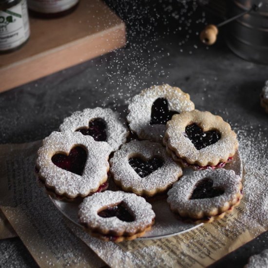 VEGAN LINZER COOKIES (EASY)