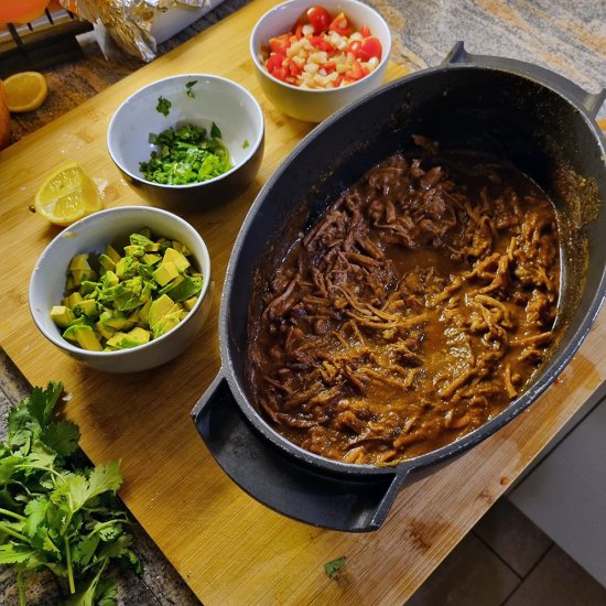 Slow cooked pulled Pork