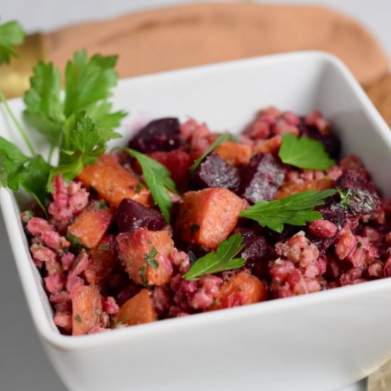 Farro with Roasted Squash and Beets