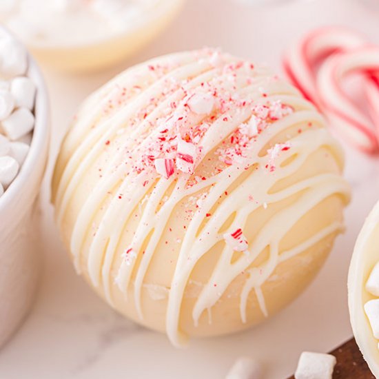 White Hot Chocolate Bombs