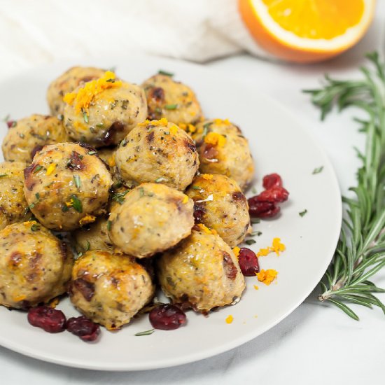 Cranberry Orange Chicken Meatballs