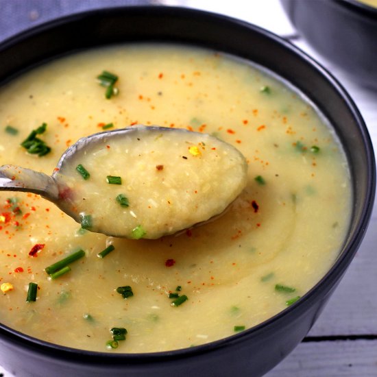 Potato Leek Soup (vegan)