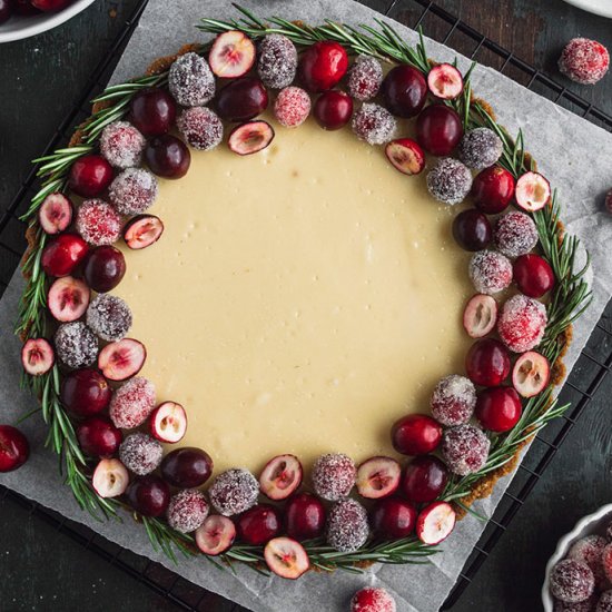 Eggnog Cheesecake Tart