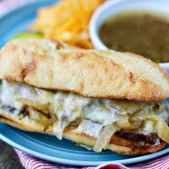 Slow Cooker French Dip Sandwich