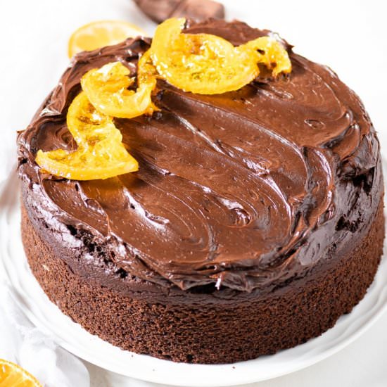 Eggless Chocolate Orange Cake