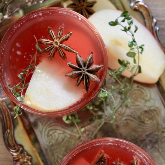 Easy Sparkling Bourbon Apple Punch