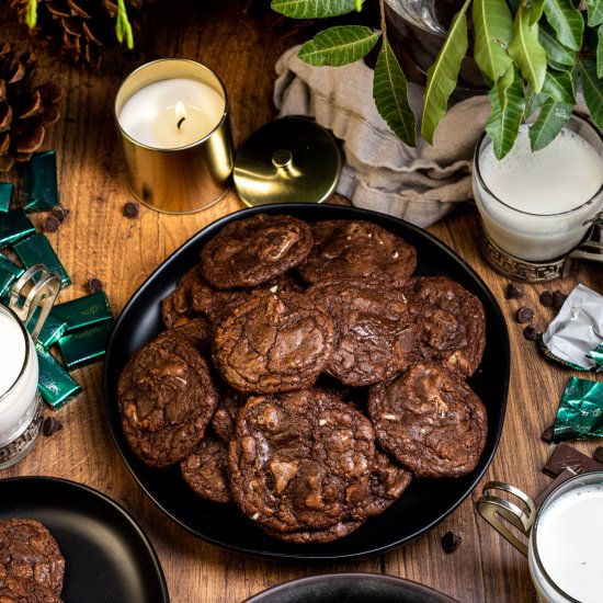 Minty Brownie Cookies