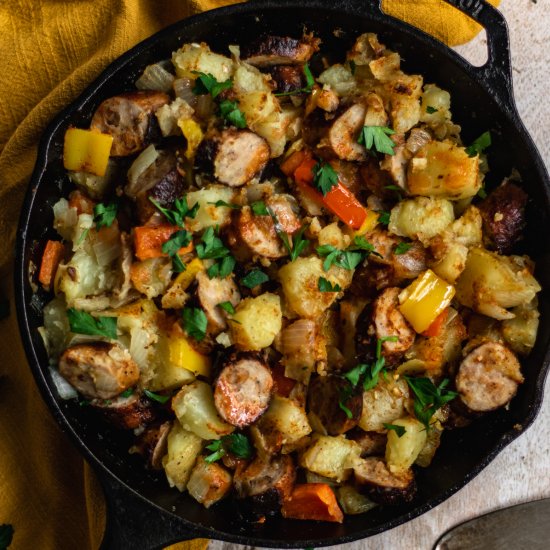 Chicken Sausage and Potato Hash