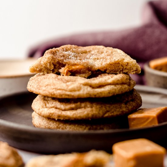 caramel stuffed snickerdoodles