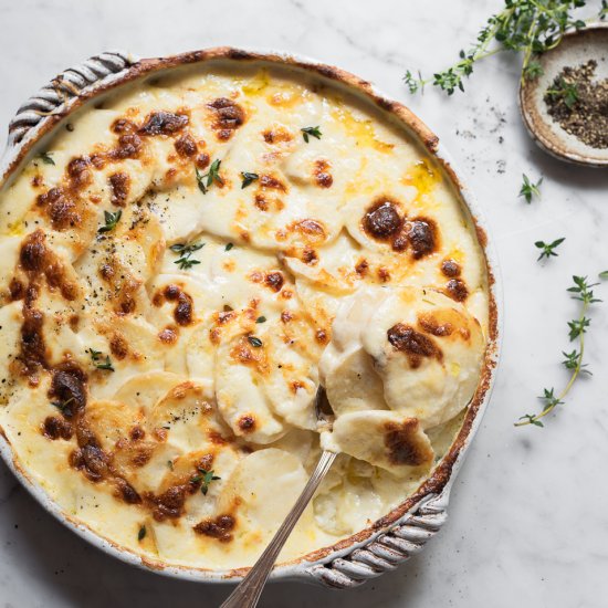 Creamy scalloped potatoes