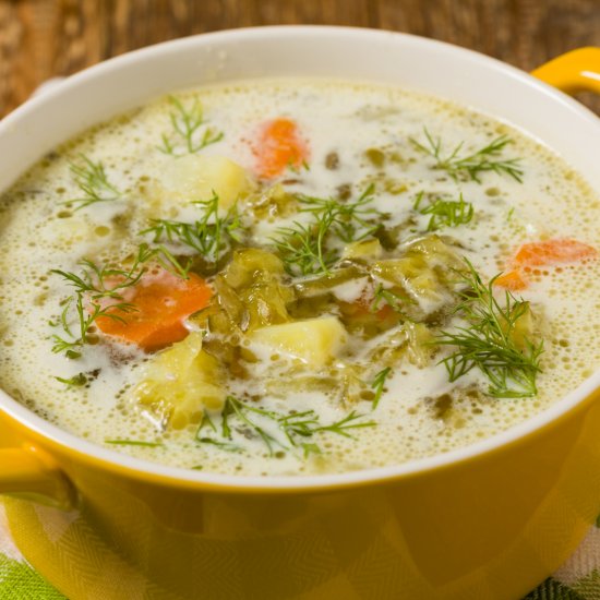 Vegan Dill Pickle Soup